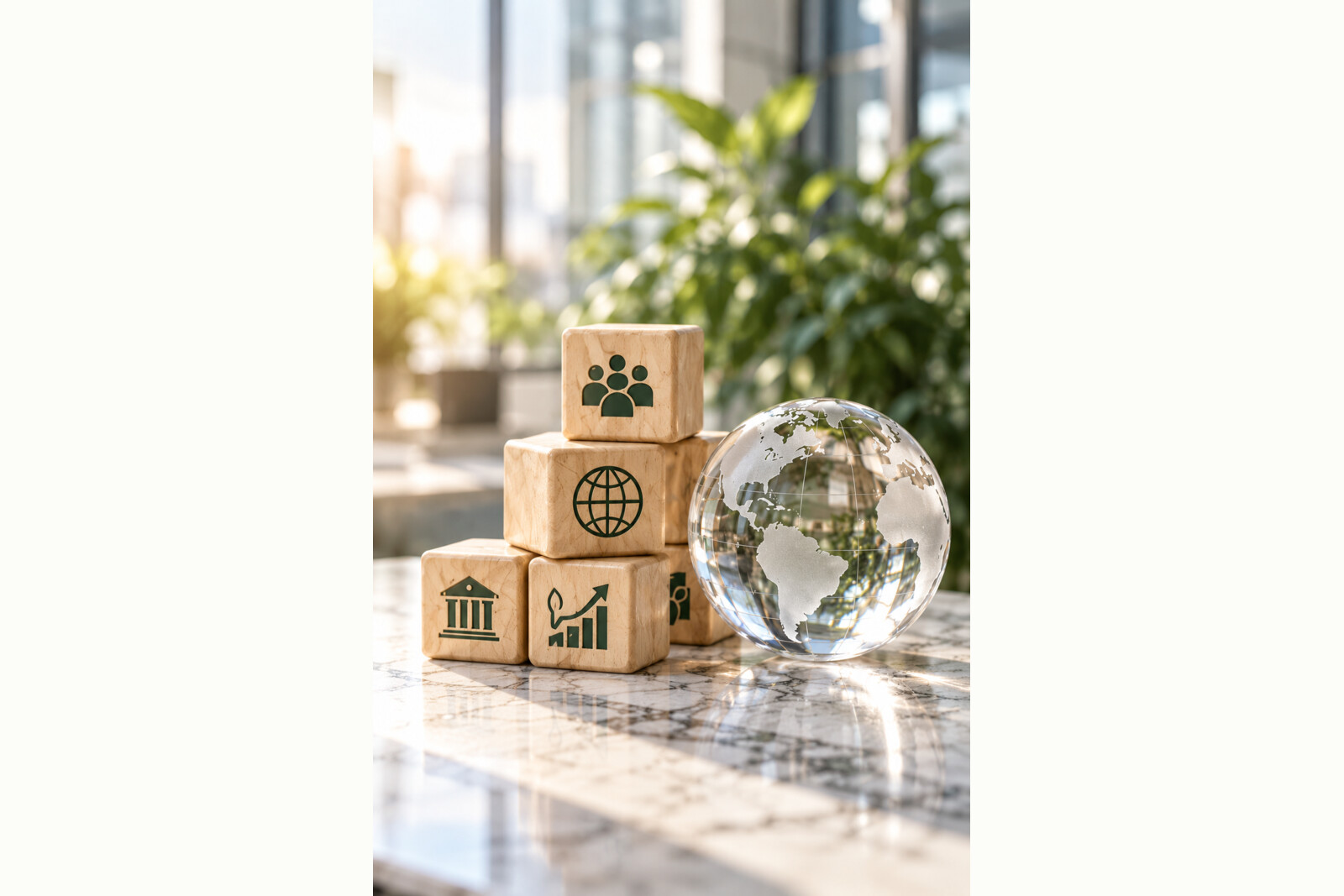 Corporate sustainability and ESG strategy concept